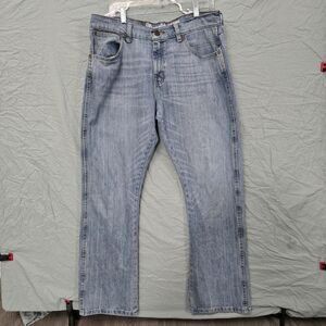 Wrangler Retro Jeans Mens 34x32 Blue Relaxed Boot Cut WRT20CR Denim Classic
